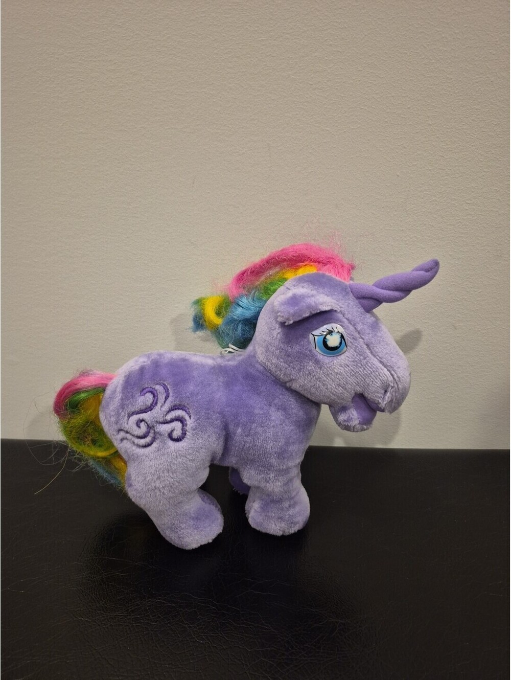 Vintage Hasbro My Little Pony Windy G1 MLP Softies Toy Plush 12" Purple Unicorn